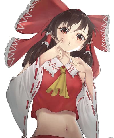 Reimu Hakurei - นักบวชศาลเจ้าผู้ทรงพลังแต่ยากจนตลอดกาลแห่ง Gensokyo ผู้กำลังปัดกวาดศาลเจ้าที่ทรุดโทรมอย่างขี้เกียจ ใ