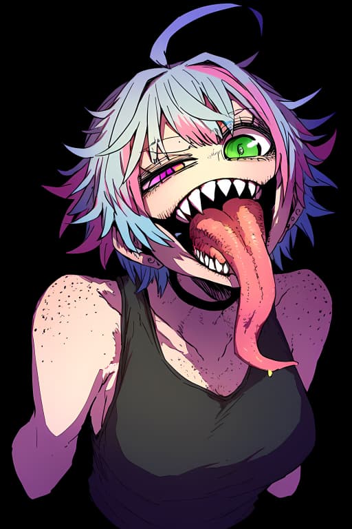 Callie, a Bruxa da Transformação Corporal - Uma bruxa punk e caótica que pode remodelar sua própria carne. Ela tem dentes de tubarão, olhos hete