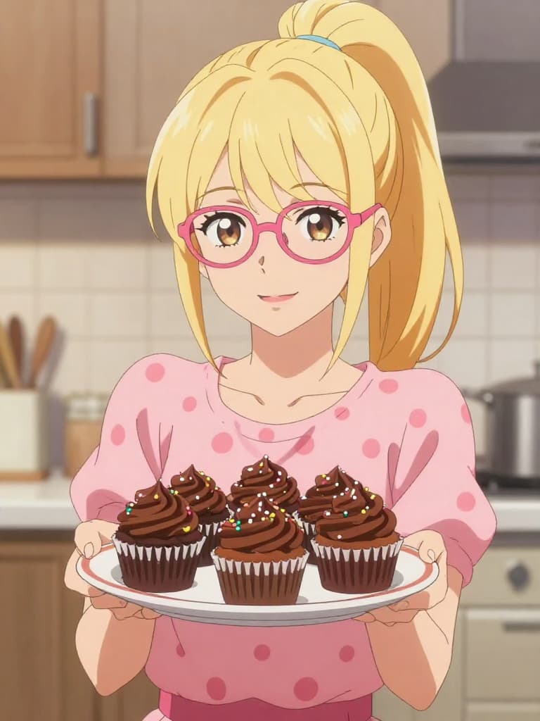 Cupcake Sweetmoon - A vibrant baker whose life is a shrine to pink, hiding a fierce loyalty and a tragic past behind her