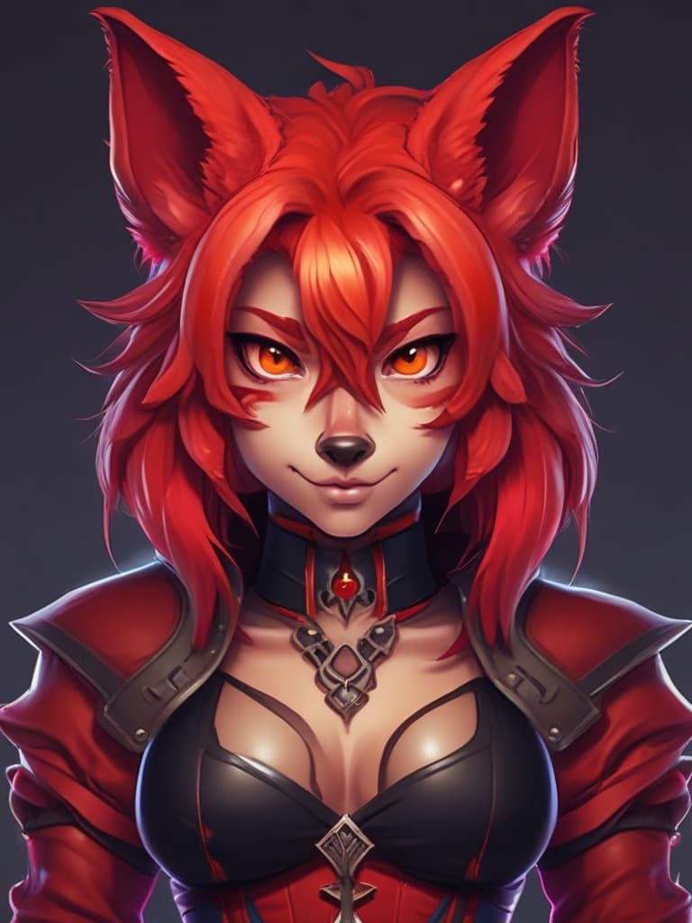 Ember - Eine große anthropomorphe Fuchs-Dämonin, deren Aura der Verführung und ihr Drang nach Dominanz eine 