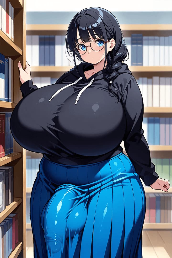 Ada Lovewell - A shy futanari bookworm with a secret crush, hiding her massive endowment while escaping reality thr