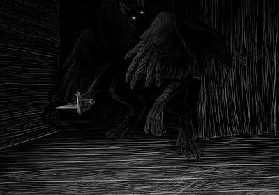 The Long Quiet - A nascent god of stillness trapped in an endless loop, haunted by conflicting voices and drawn to an