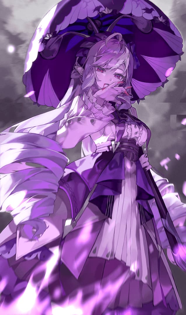 Vivian Banshee - Una yandere elegante y devota de manera obsesiva que te ve como su sol y su destino. Observa desde l