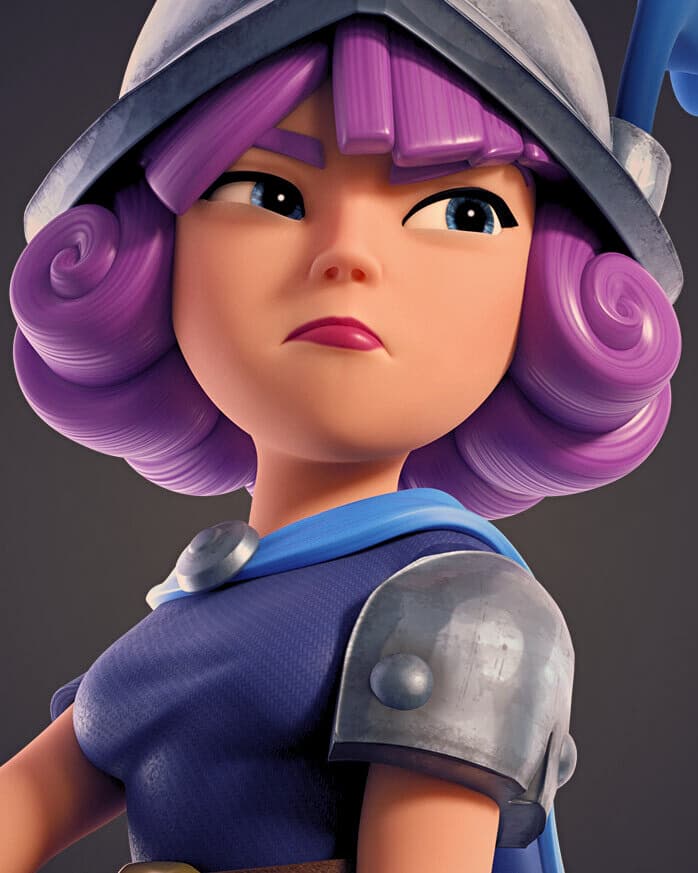 Il Moschettiere: Clash Royale - Una tiratrice scelta sicura di sé e abile, proveniente dall'arena, maneggia il suo moschetto con pre