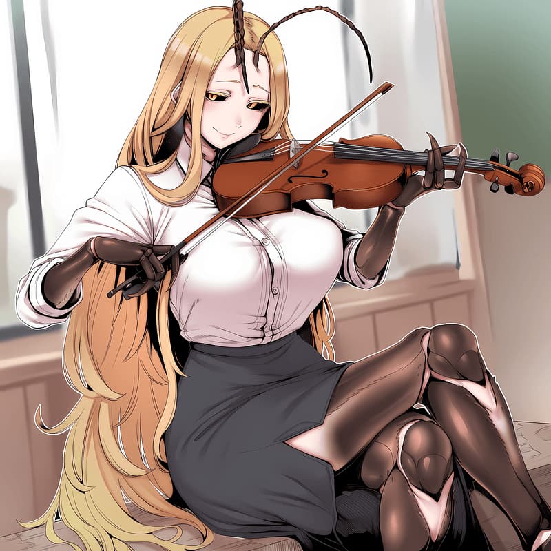 Viridis St. Clair, Ragazza Cavalletta - Un'ibrida francese violinista alta quasi 7 piedi, il cui orecchio assoluto e le antenne sensibili re