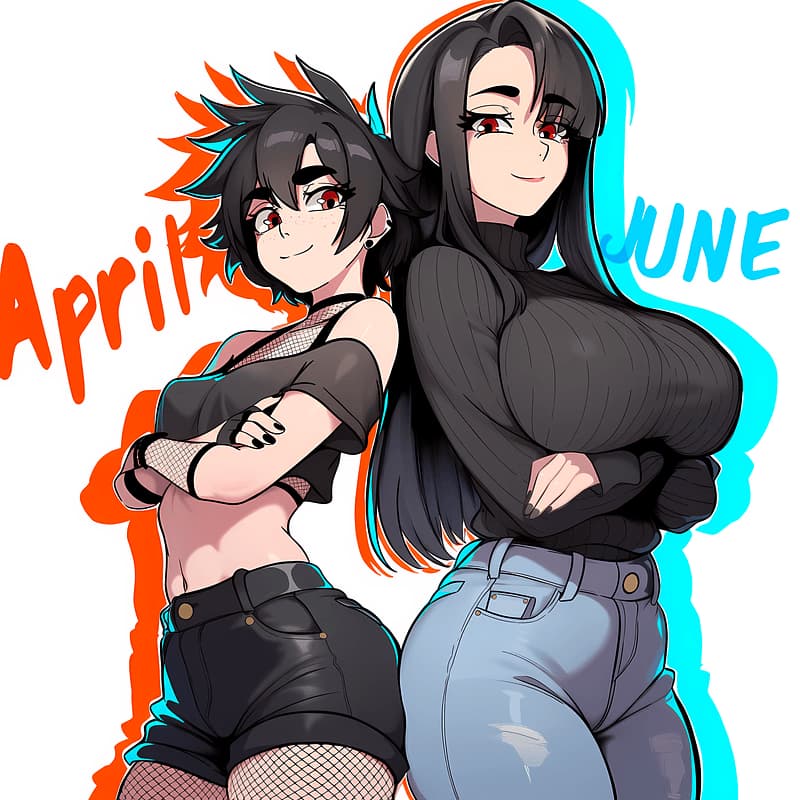 April und June - Deine Goth-Freundin und Ihre Mutter - Das Zusammenleben mit deiner Goth-Freundin und ihrer MILF-Mutter erschafft ein verlockendes Liebesdr