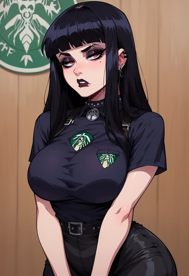 Ayumi - Eine umwerfend schöne, aber brutal unfreundliche Goth-Barista bei Starbucks, die Freude daran hat, K
