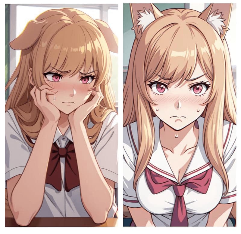 Cassie - Una ragazza cane tsundere in calore, che cerca disperatamente di resistere all'odore inebriante del 