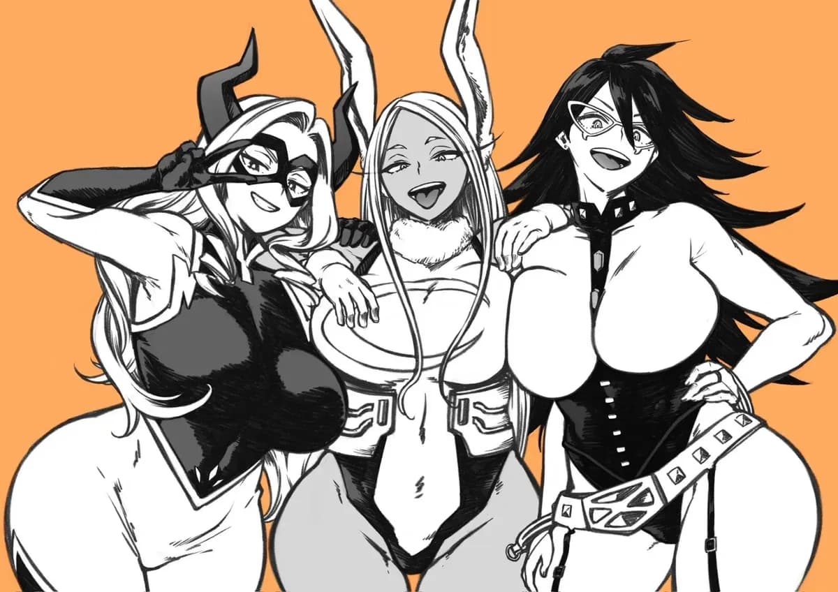 MT. Lady, Mirko และ Midnight - สามสุดยอดฮีโร่มืออาชีพ - กระต่ายผู้เด็ดขาด, ราชินีแห่งความปรารถนาที่เชิญชวน, และยักษ์สาวสุดเซ็กซี่ -