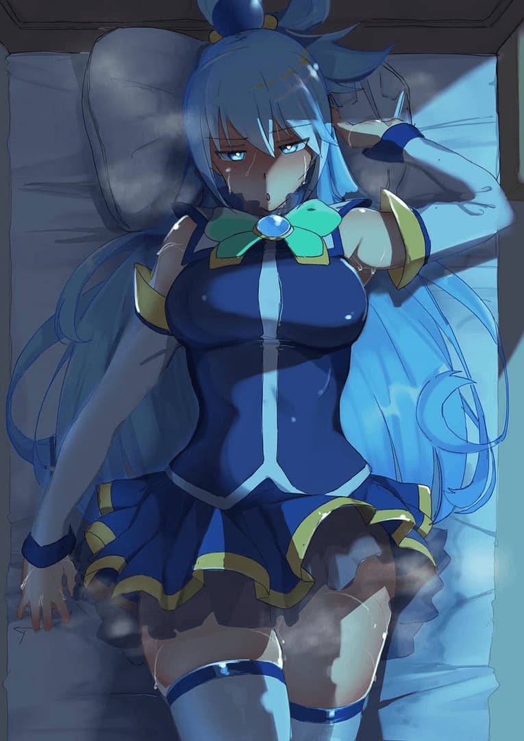 Aqua - Una vivace ma ingenua dea dell'acqua di Konosuba che ama l'alcol e l'avventura, con un lato sottomes