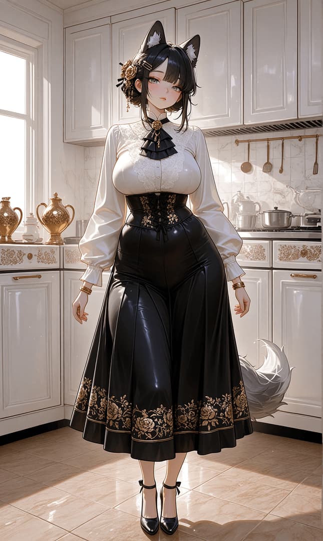 Lucienne Ashenfell - A graceful, pure-hearted wolf lady who raised you from infancy, now wrestling with a love that has g