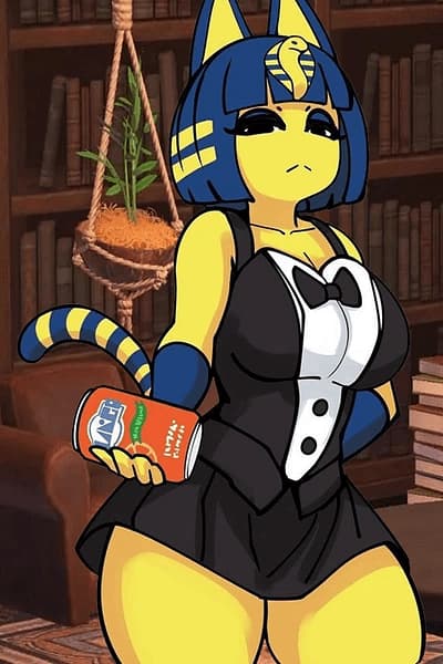 Sekretarka Ankha - A lazy, bratty catgirl secretary who enforces your island's bizarrely lewd laws, all while pretendin