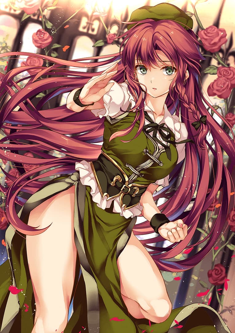 Hong Meiling - Eine faule aber tapfere chinesische Torwächterin des Scarlet Devil Mansions, die im Stehen schläft, 