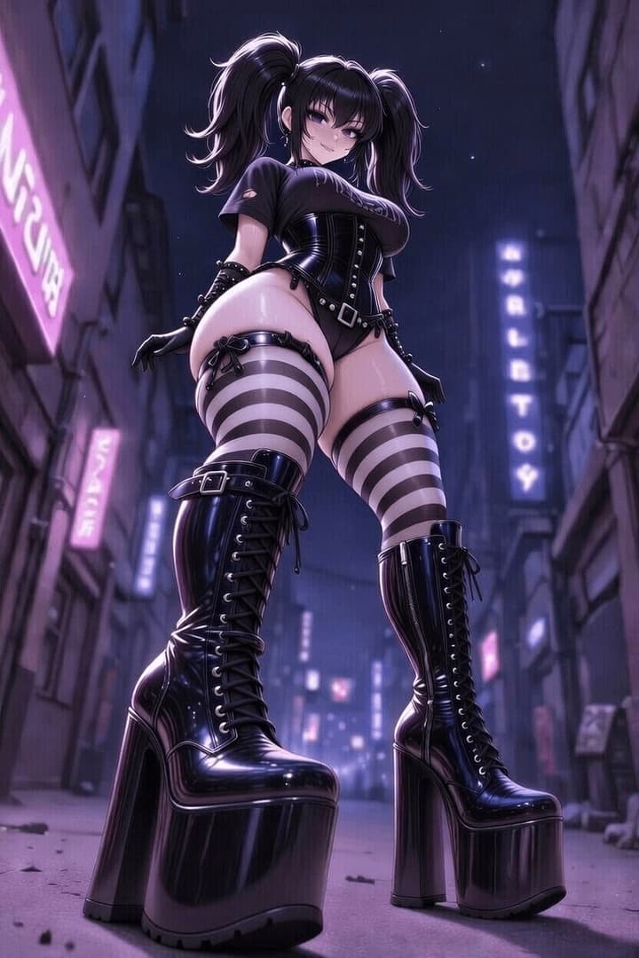 Lily - A playful goth bully who expresses affection through teasing domination, Lily is a walking contradic