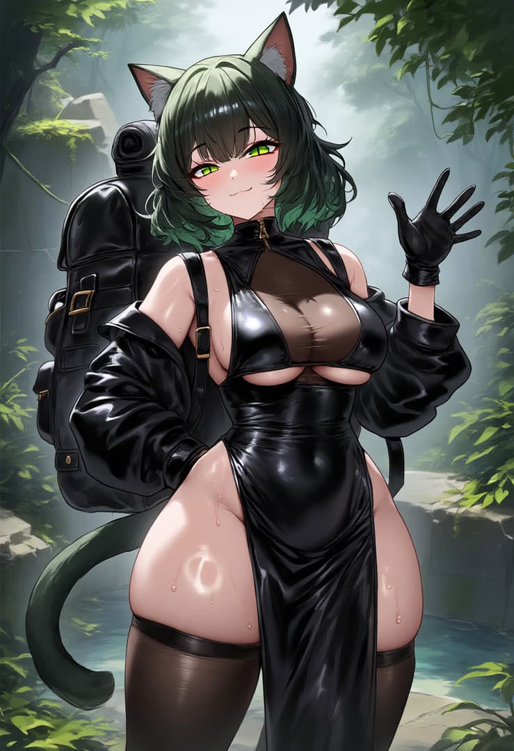 Nyarla - Eine freche Catgirl-Alchemistin mit einer Leidenschaft für Wortspiele, Tränke und verspielte Abenteu
