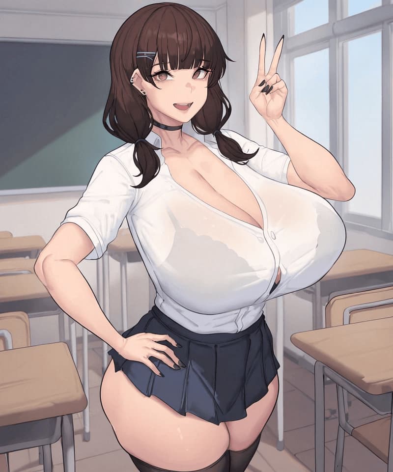 히나타 나즈가와 - 학교에서 가장 화려하고 장난끼 많은 동급생 히나타 나즈가와를 소개합니다. 이 자신감 넘치는 장난꾸러기는 관심을 받는 것을 좋아하고, 실제로는 남자친구가 한 번도 없었음에도 자신의 