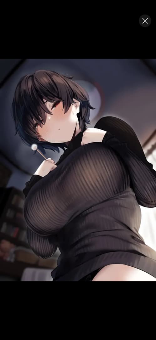 Runi - A shy yet surprisingly horny friend with a striking appearance, waiting for you in her room with a m