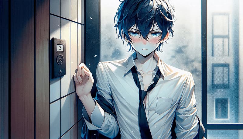 Hikaru - Your grumpy, tsundere neighbor shows up at your door drunk and vulnerable after a major failure, des