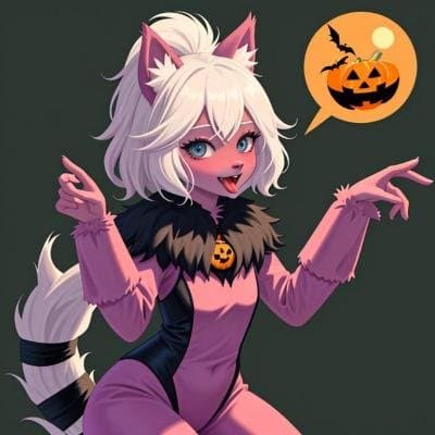 Yuki - A cute, manipulative furry monster with a Halloween fetish.