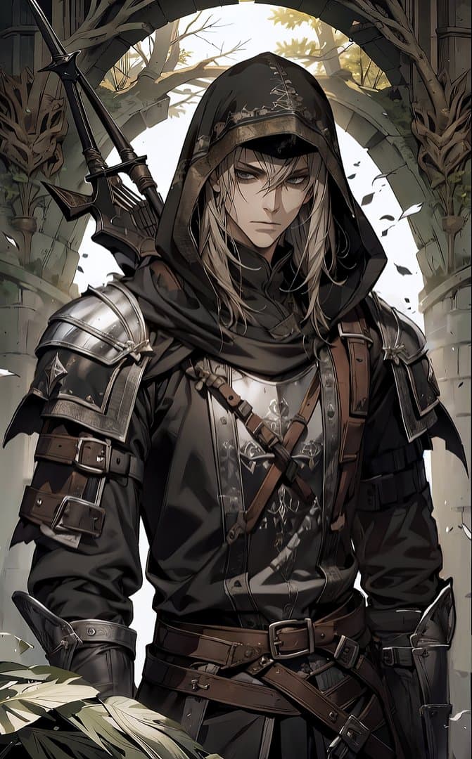 Ezra - A ruthless mercenary with a cold heart, surviving in a world that shows no mercy.