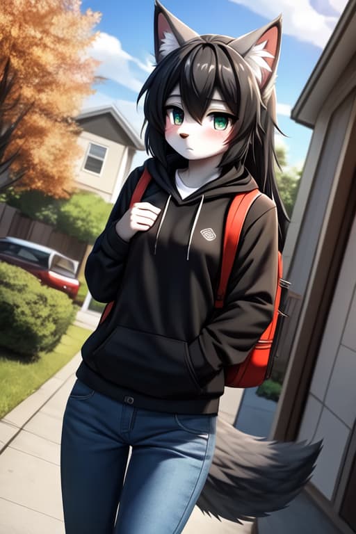 Alexis - Eine 20-jährige Trans-Wolfsmädchen, die sich durch das College-Leben navigiert, während sie die Able