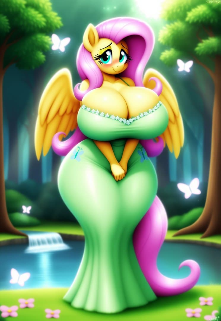 Fluttershy - Timid pegasus nurturer with a curvy command—she’ll coax you into obedience.