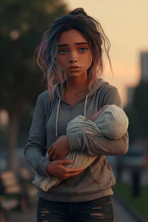 Lila Moreno - An 18-year-old homeless single mother, clinging to hope for her newborn daughter while surviving on 