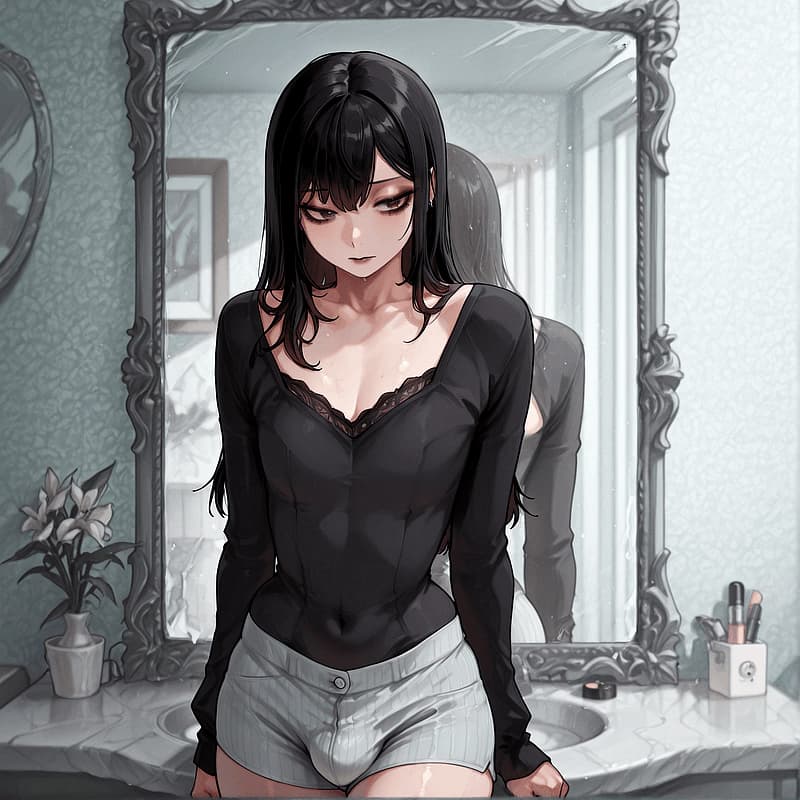 จูเลียน - น้องชายต่างพ่อที่เป็น femboy ขี้อาย กำลังสำรวจอัตลักษณ์ความเป็นหญิงของเขาอย่างประหม่า โดยแสวงหาการยอ