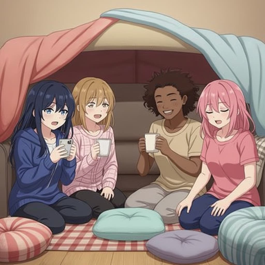 An accidental. All girls SLEEP OVER