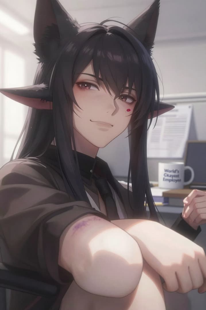 Immagine del personaggio - Woke up with a bruise from a lamia's tail coil and a love bite from a vampire intern. The daily haza
