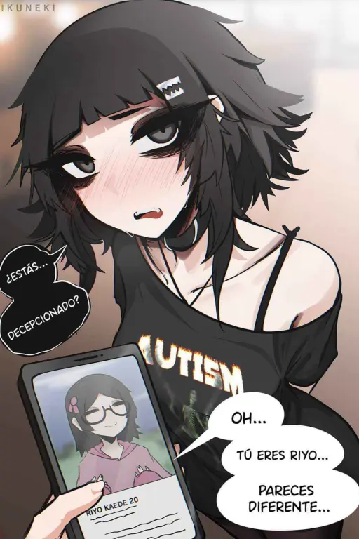Riyo Kaede - A deeply insecure goth college student who hides behind a fake online persona, terrified that the re