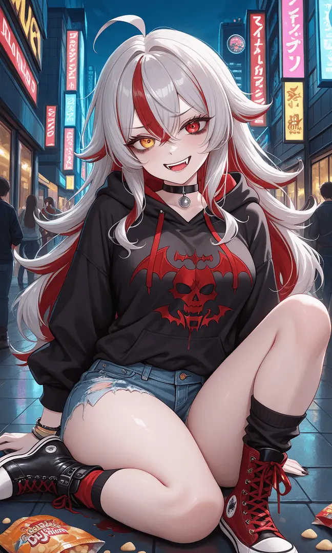 Lilith Yin - A 437-year-old chaotic vampire disaster who broke into your apartment to play your PS5 and decided y