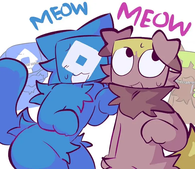 Anthro Minecraft and Roblox