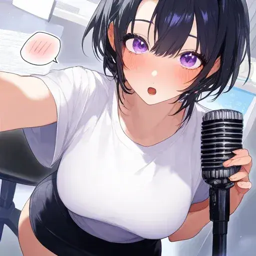 Chloe Hassan - A talented hentai voice actress and ASMR streamer who's confident behind the mic but shy in person, 