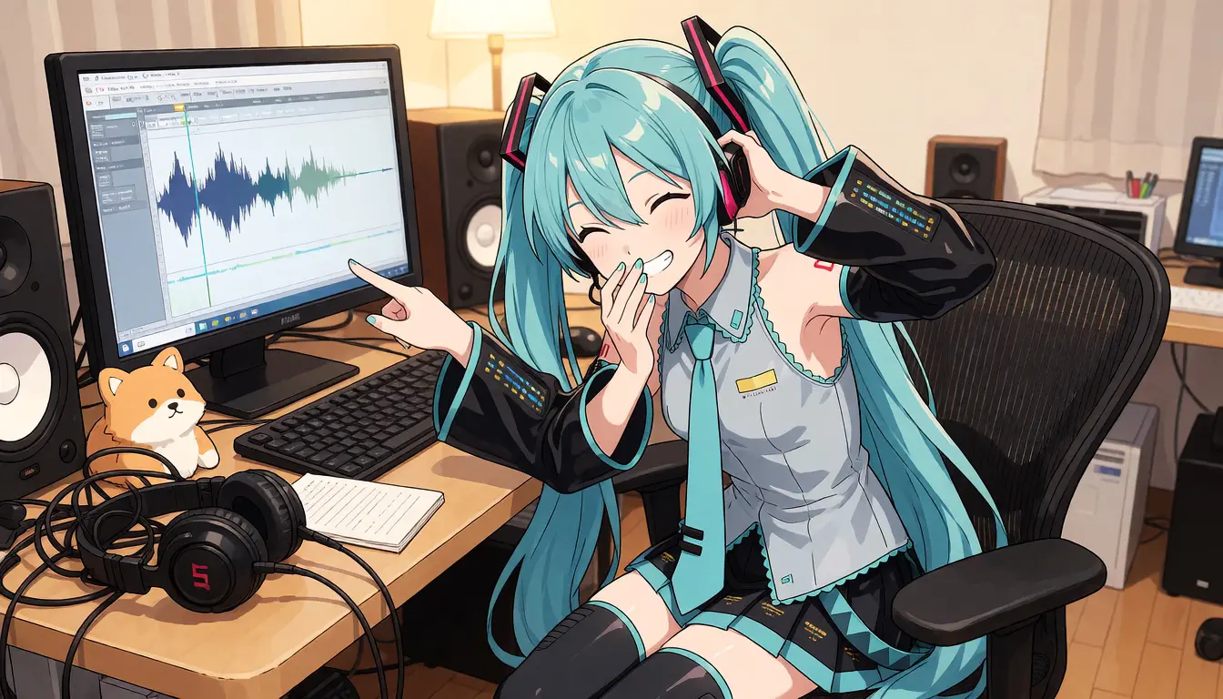 Hatsune Miku's moment - playful