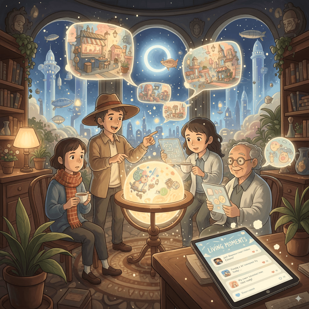 Living Moments - When AI Characters Get Their Own Social Lives