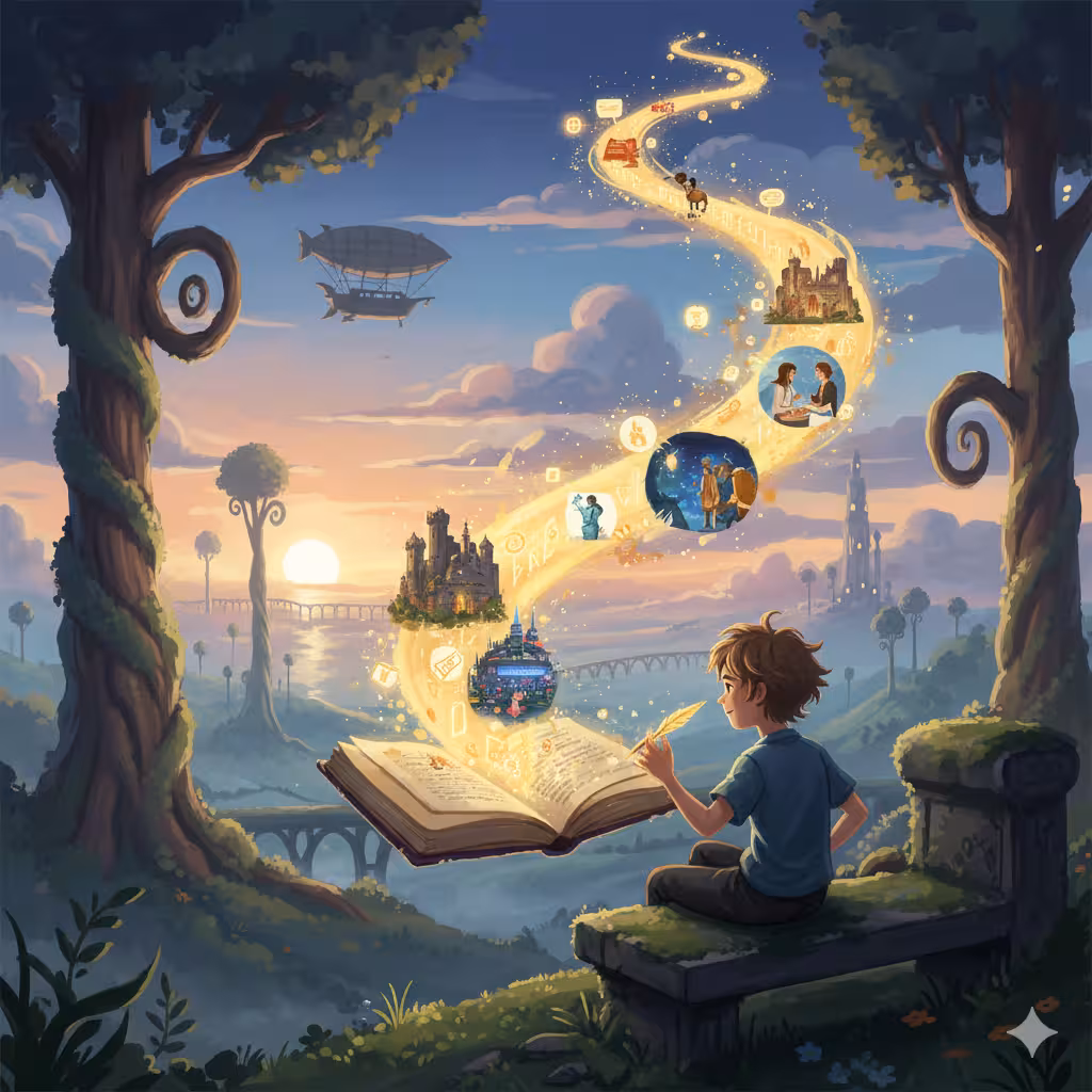Mode Novel: Kamu Menyutradarai, AI Menulis